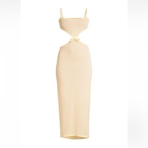 We wore what cut out sheer knit midi dress